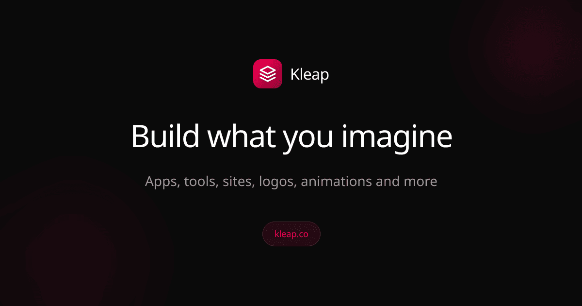 Screenshot von Kleap AI Builder
