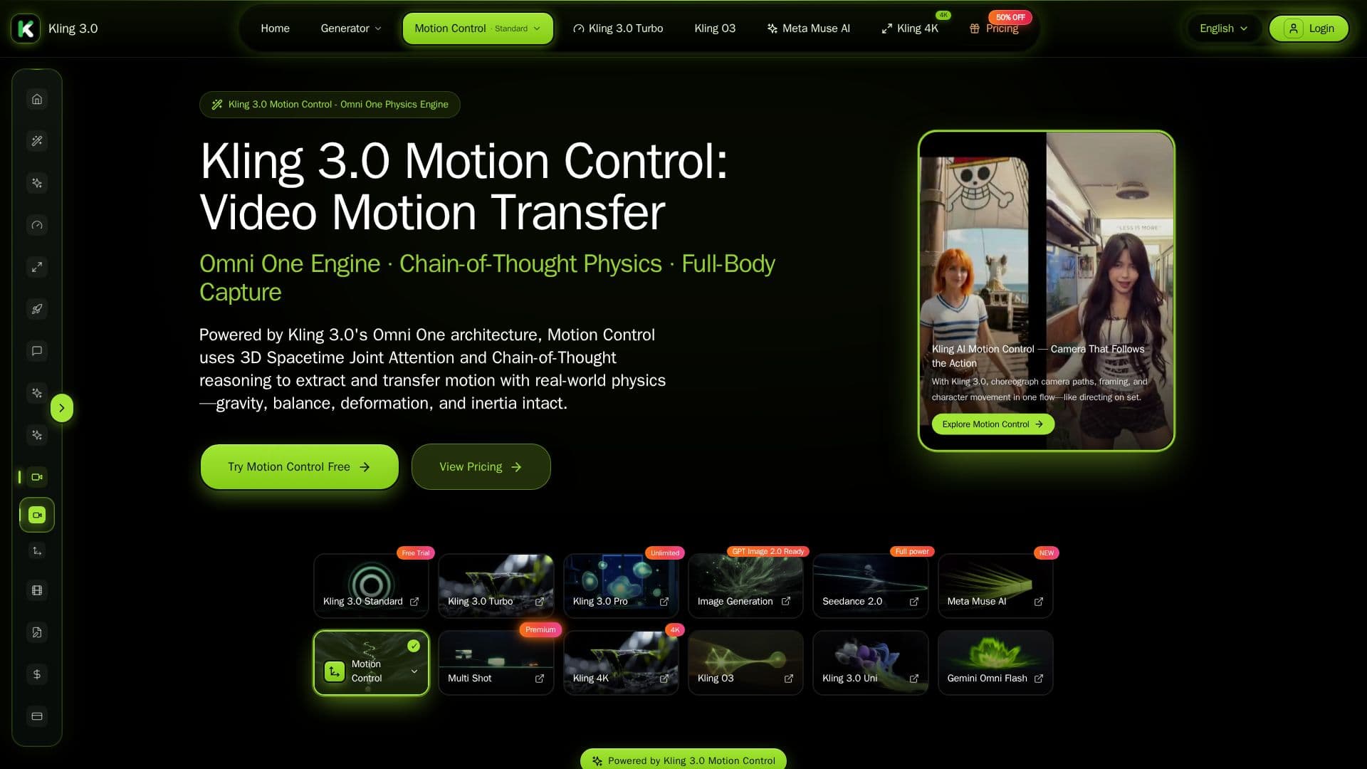 Captura de pantalla de Kling 3.0 Generador de Video AI