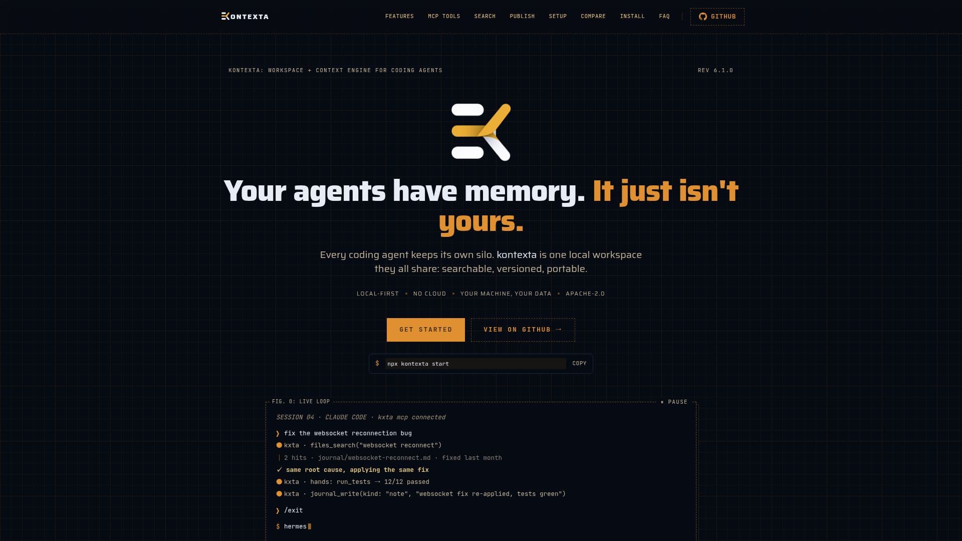 Kontexta screenshot
