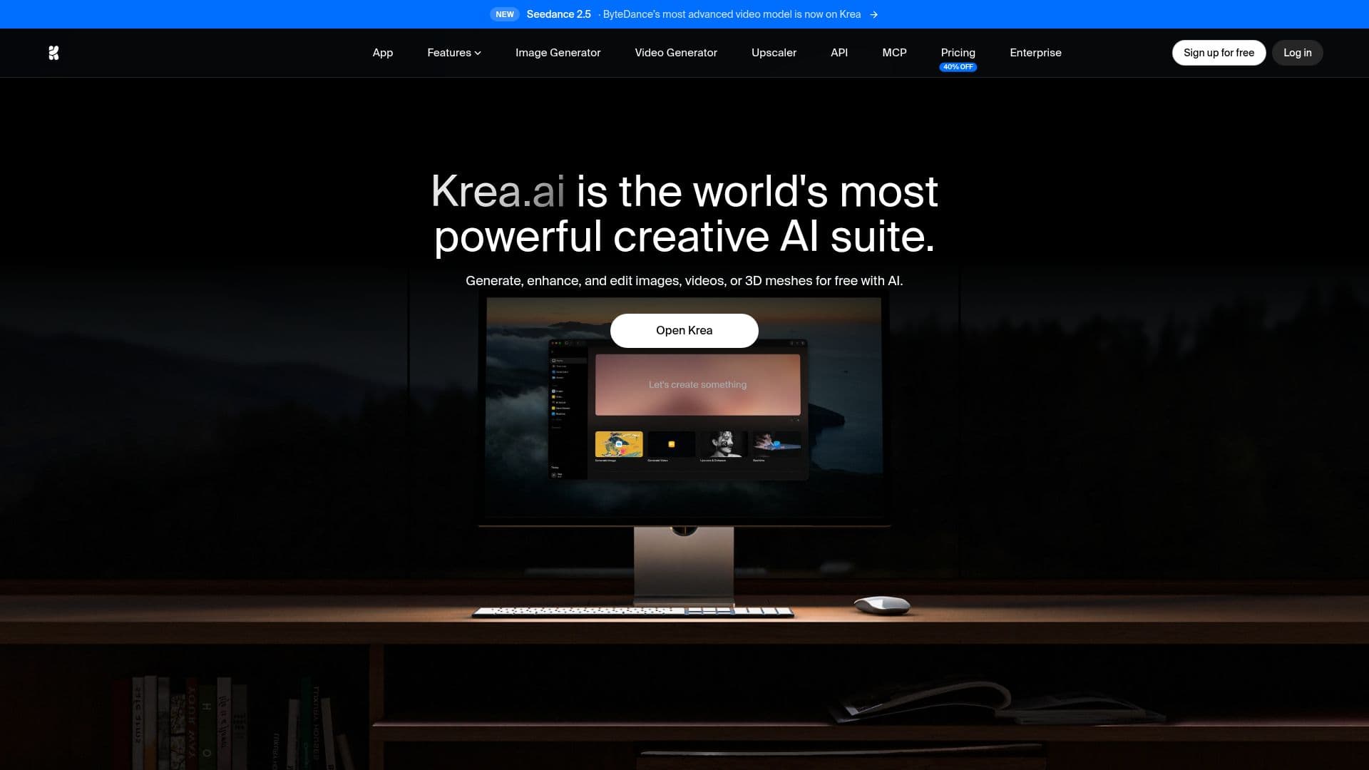 Screenshot von Krea: AI Kreativ Suite für Bilder, Video & 3D