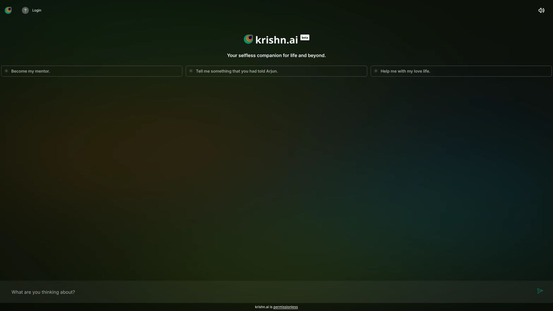 لقطة شاشة لـ Krishn.ai
