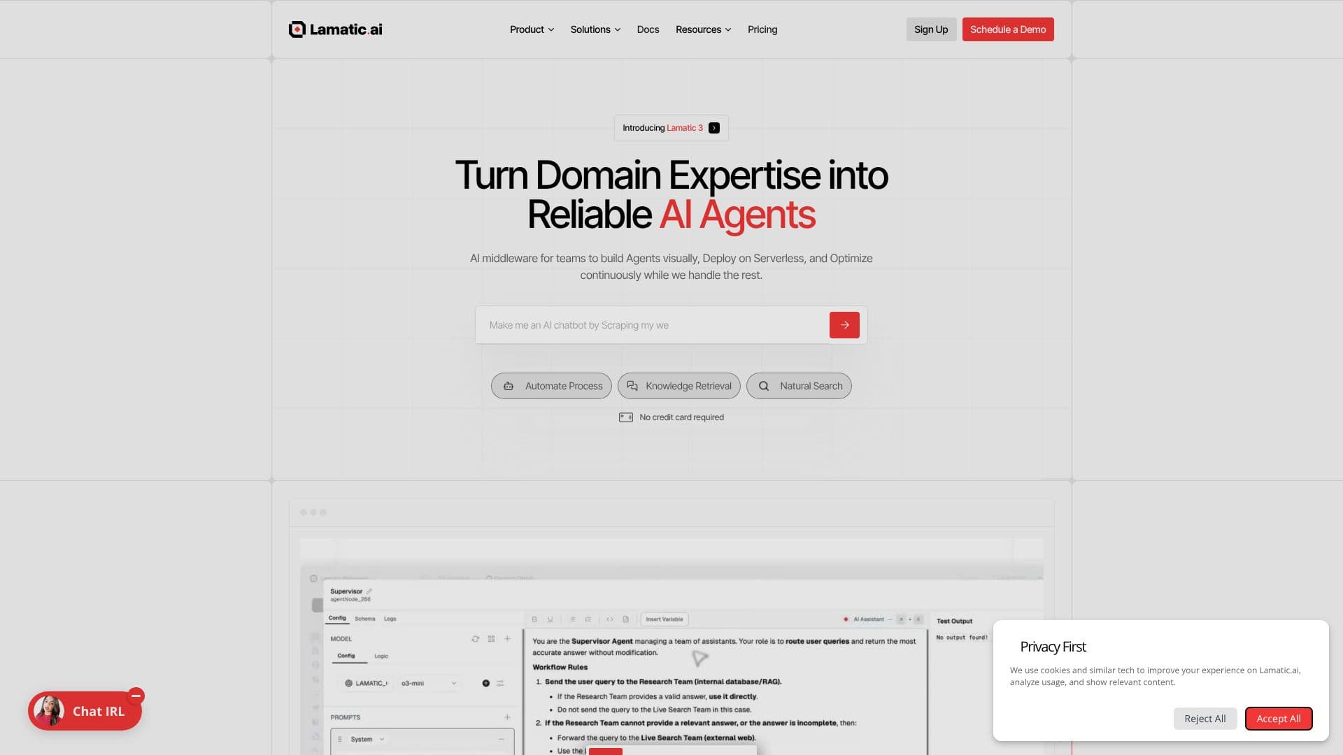 لقطة شاشة لـ Lamatic AI