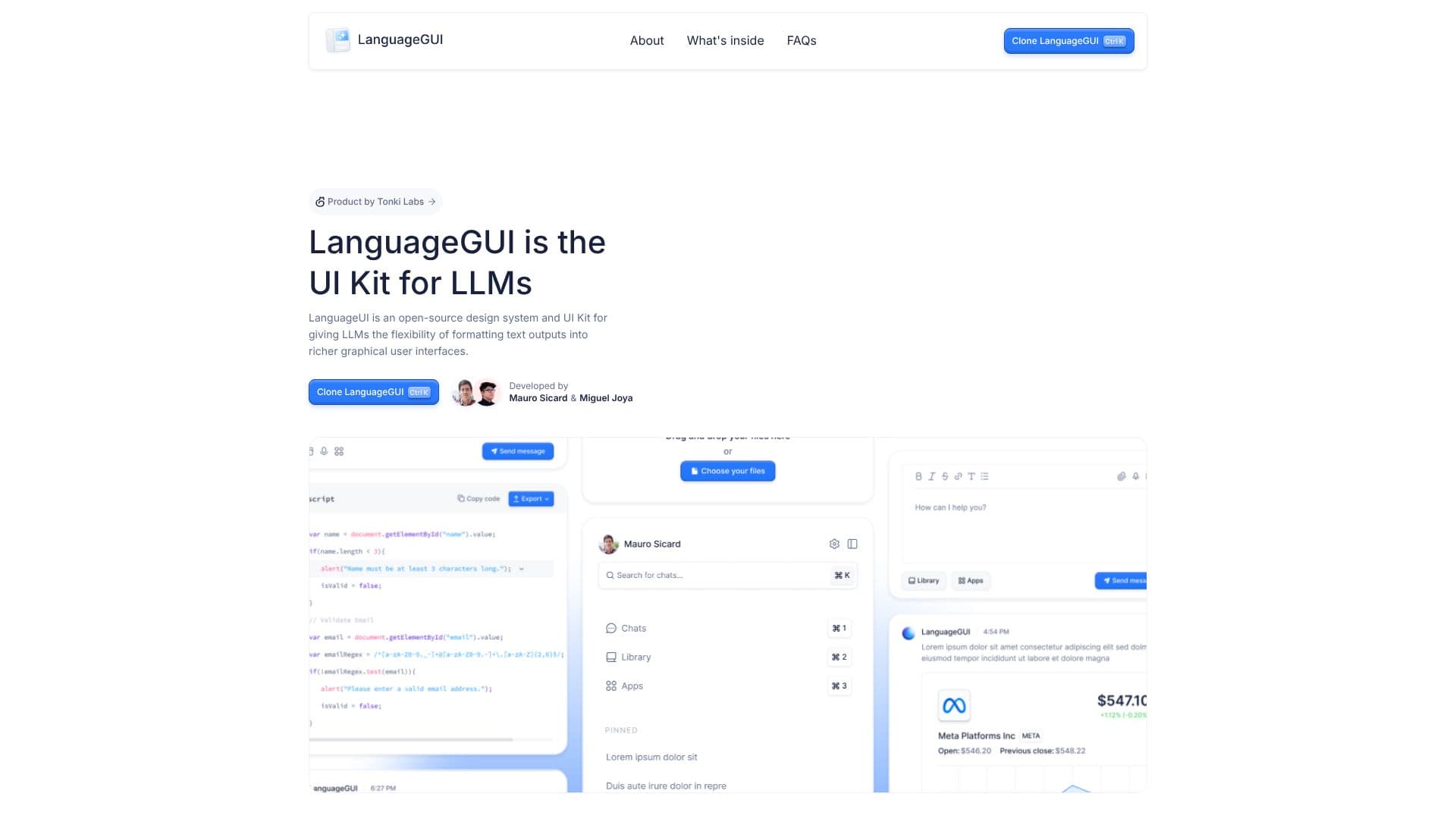 LanguageGUI — LLM 的 UI 工具包 截图