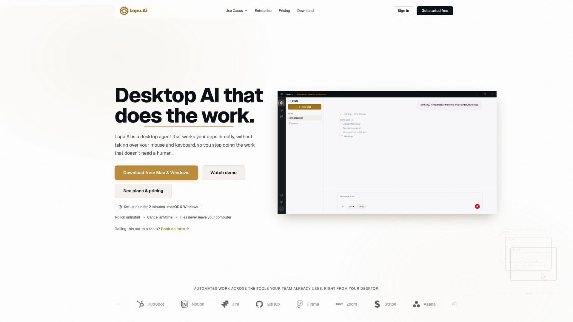 Lapu AI: Desktop AI Agent screenshot