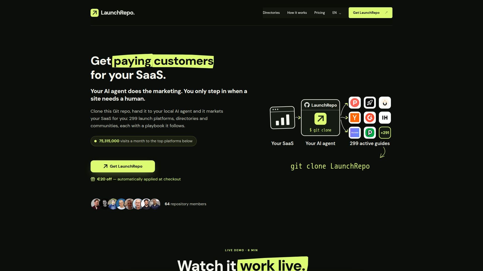 لقطة شاشة لـ LaunchRepo