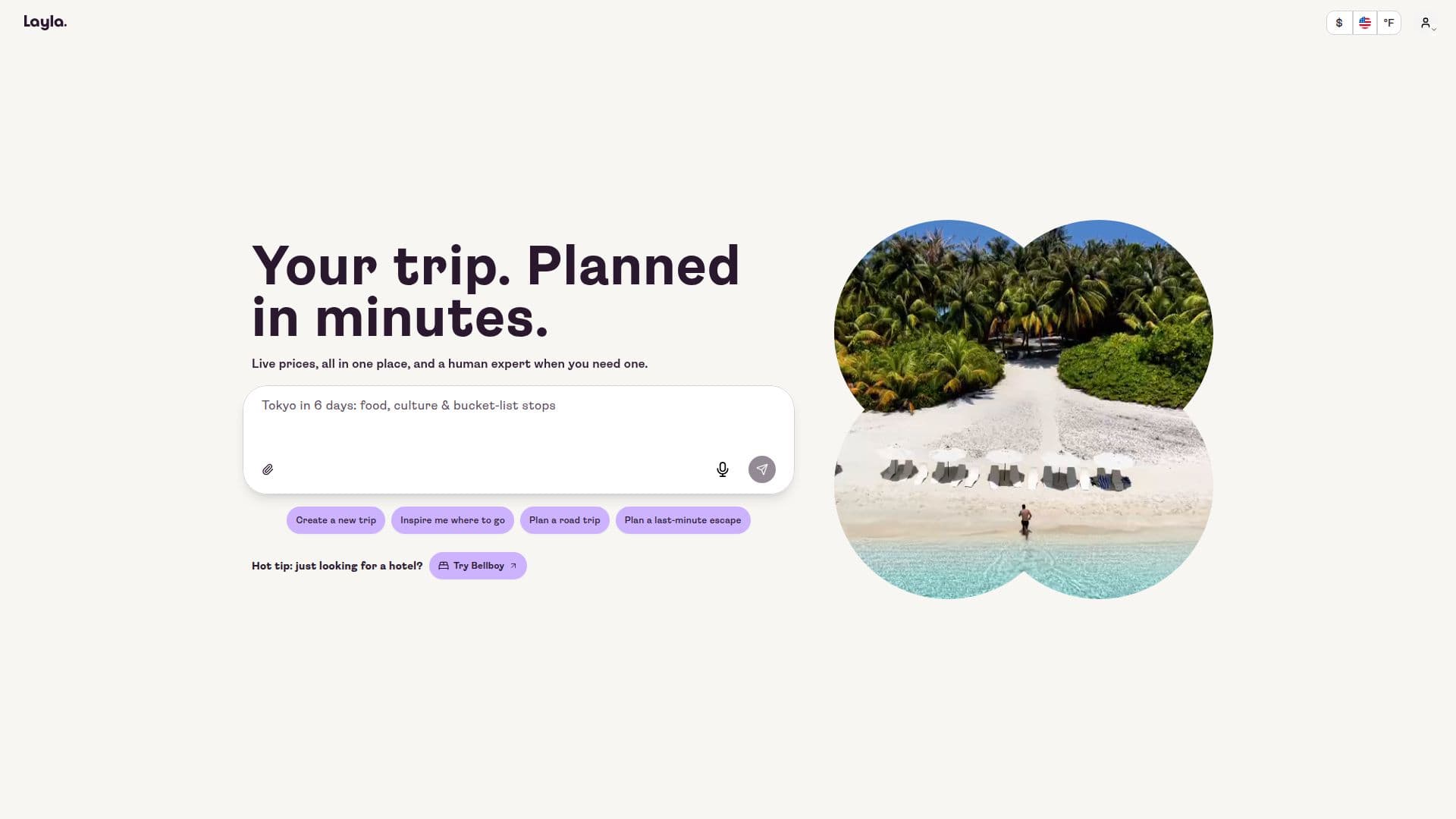 Capture d’écran de Planificateur de Voyage AI Layla