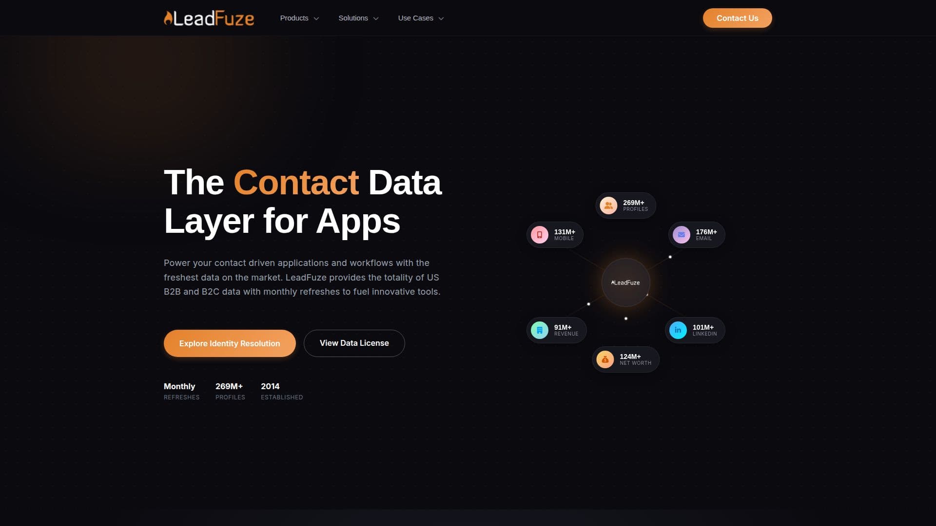 LeadFuze 탐색 도구 screenshot