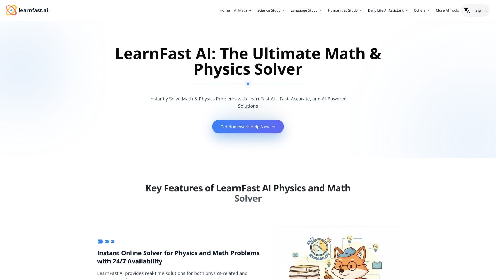 Captura de pantalla de LearnFast AI Asistente de Tareas