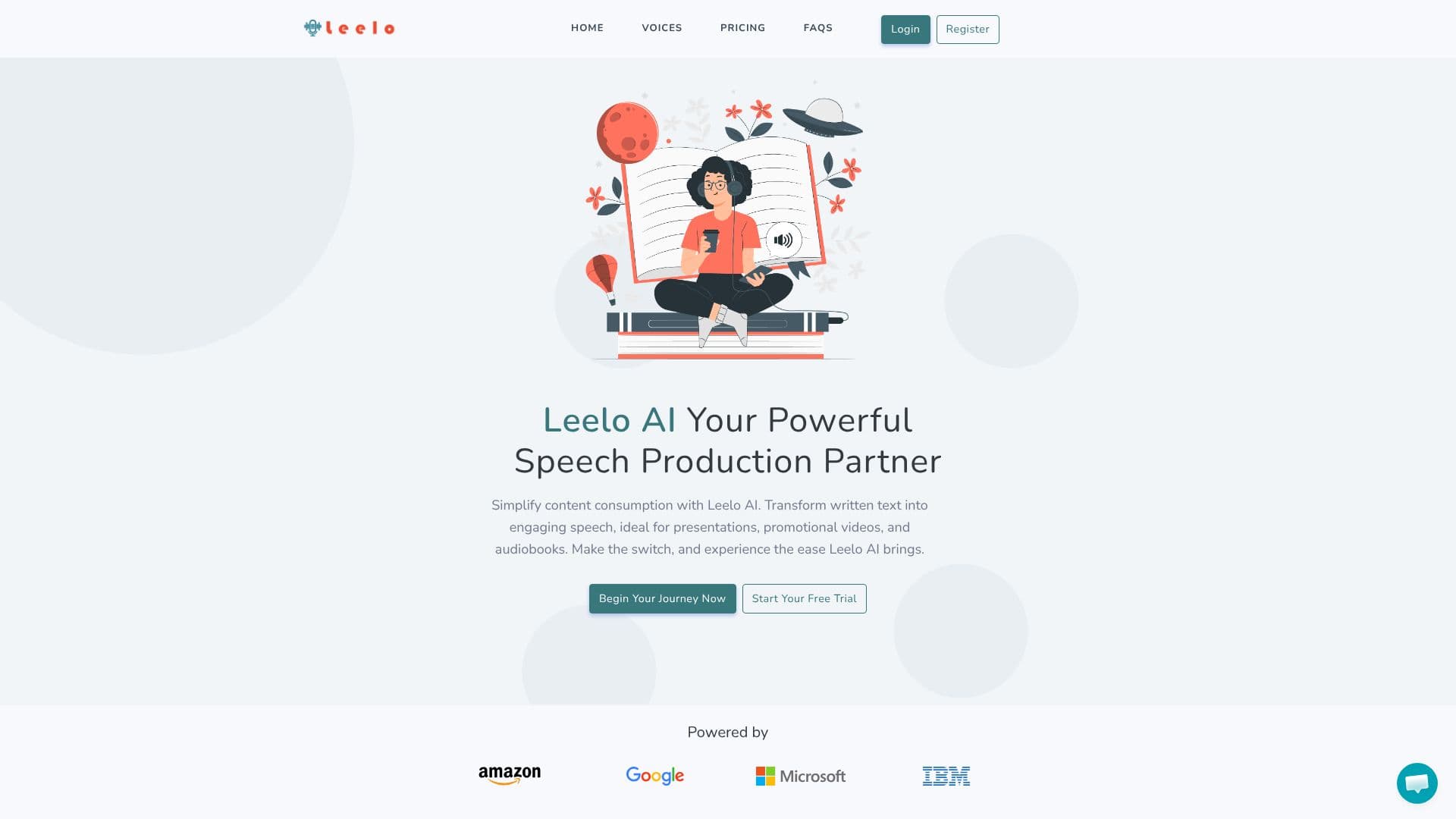 Screenshot von Leelo AI Voice Generator