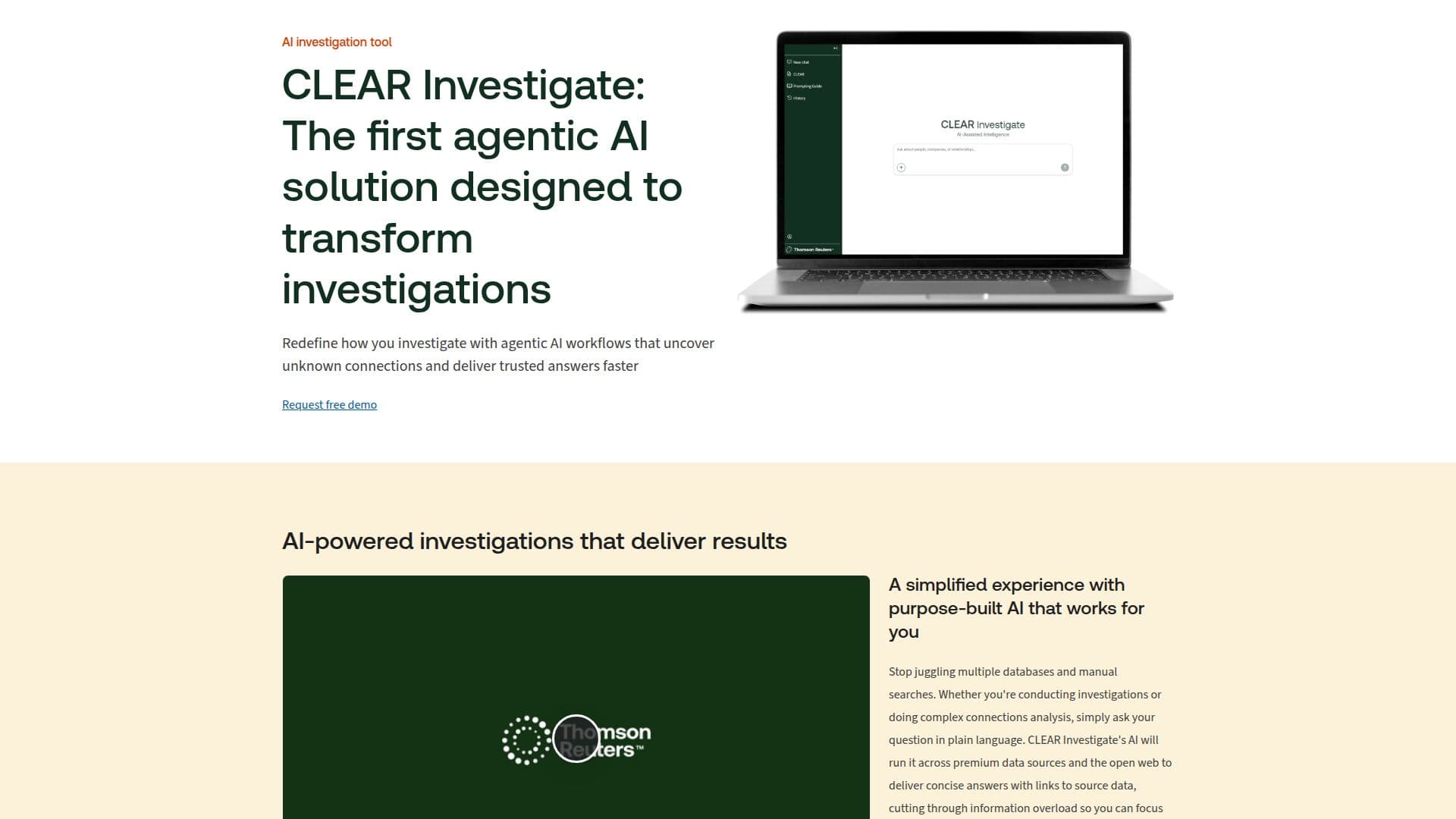 CLEAR Investigate - AI Investigative Solution screenshot