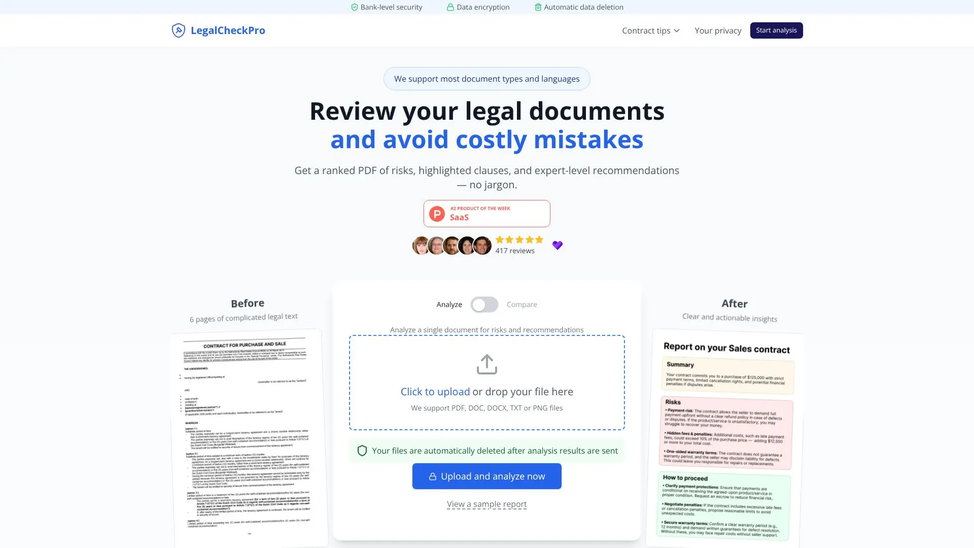Screenshot von LegalCheckPro
