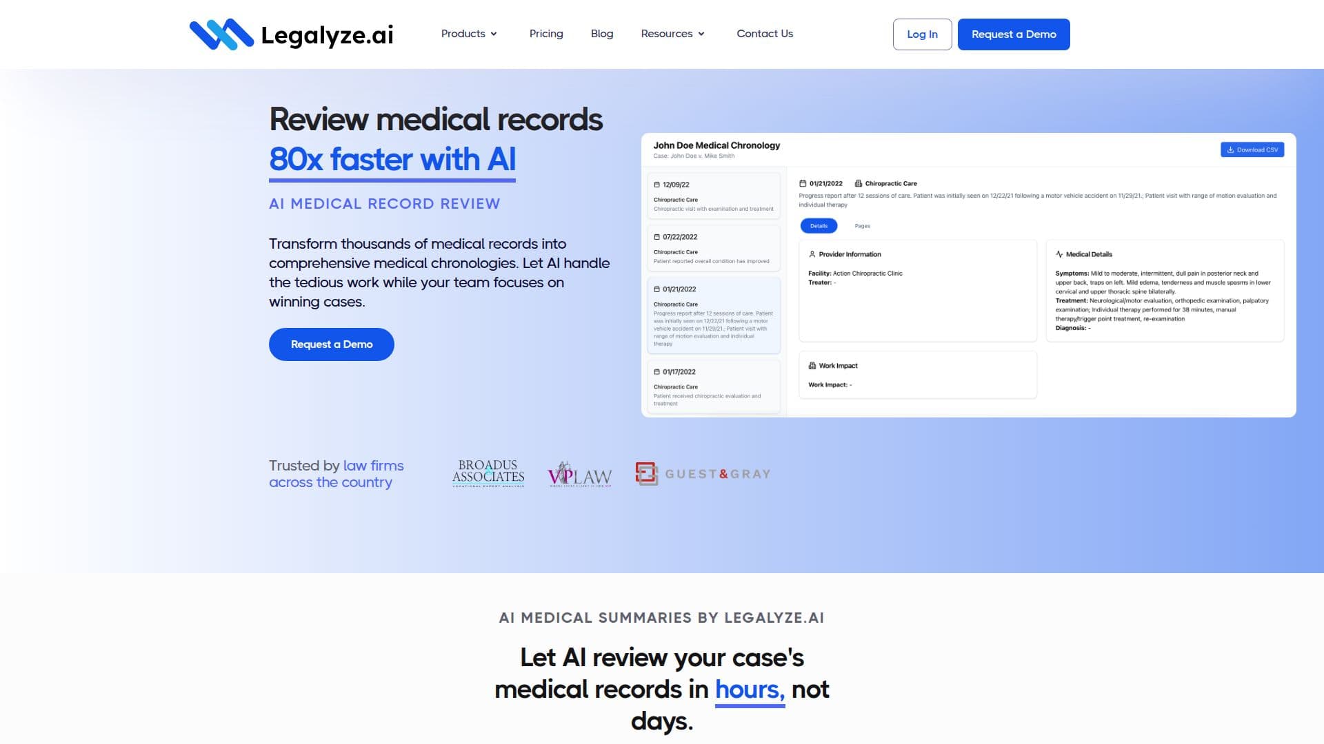 Legalyze: برنامج الذكاء الاصطناعي لتسلسل الأحداث الطبية screenshot