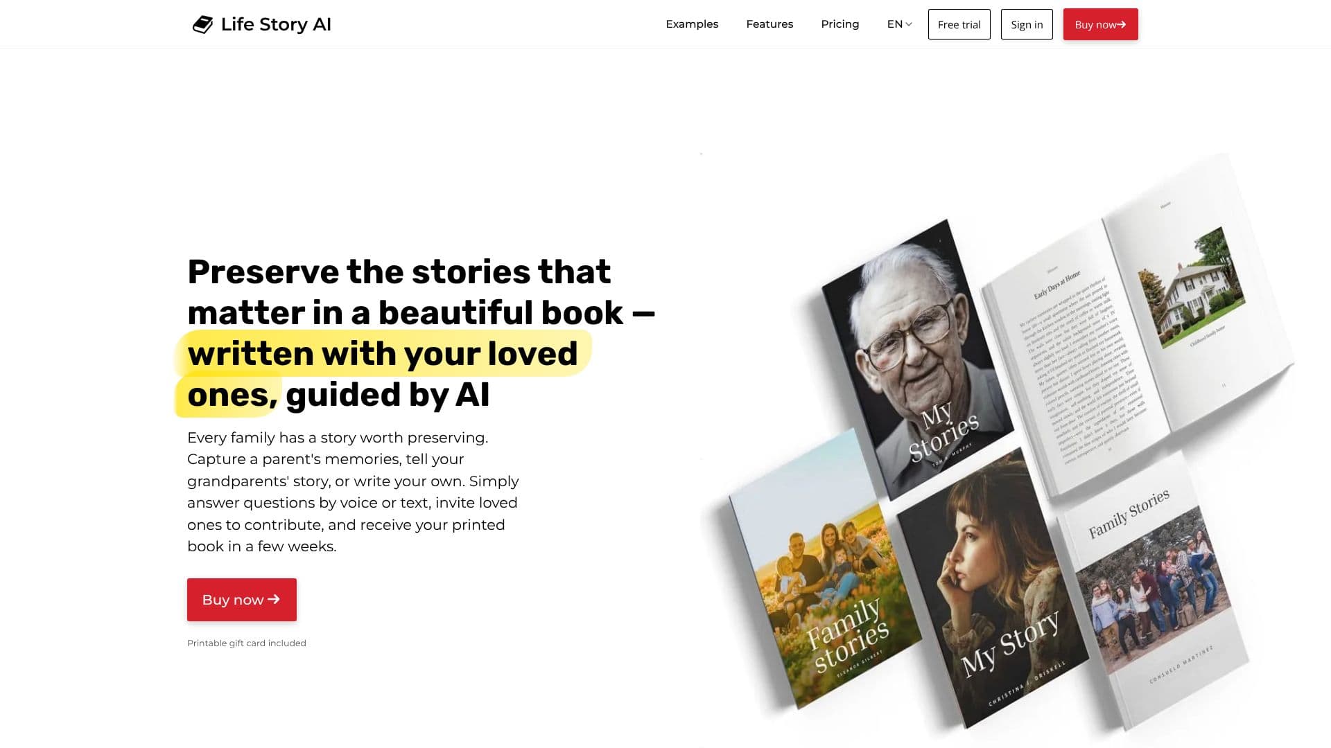 لقطة شاشة لـ Life Story AI