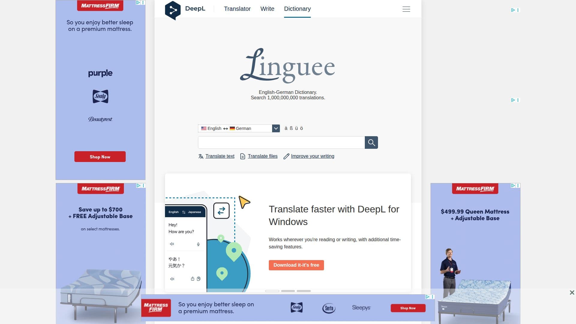 Diccionario y Traductor Linguee screenshot