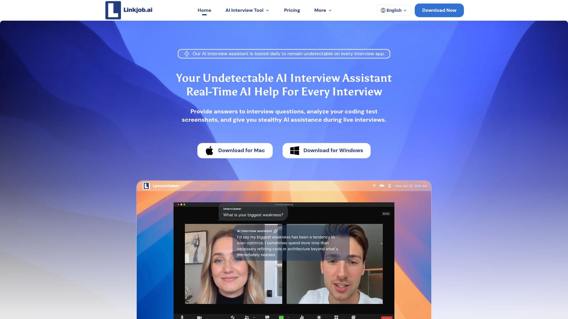 Captura de pantalla de Linkjob AI