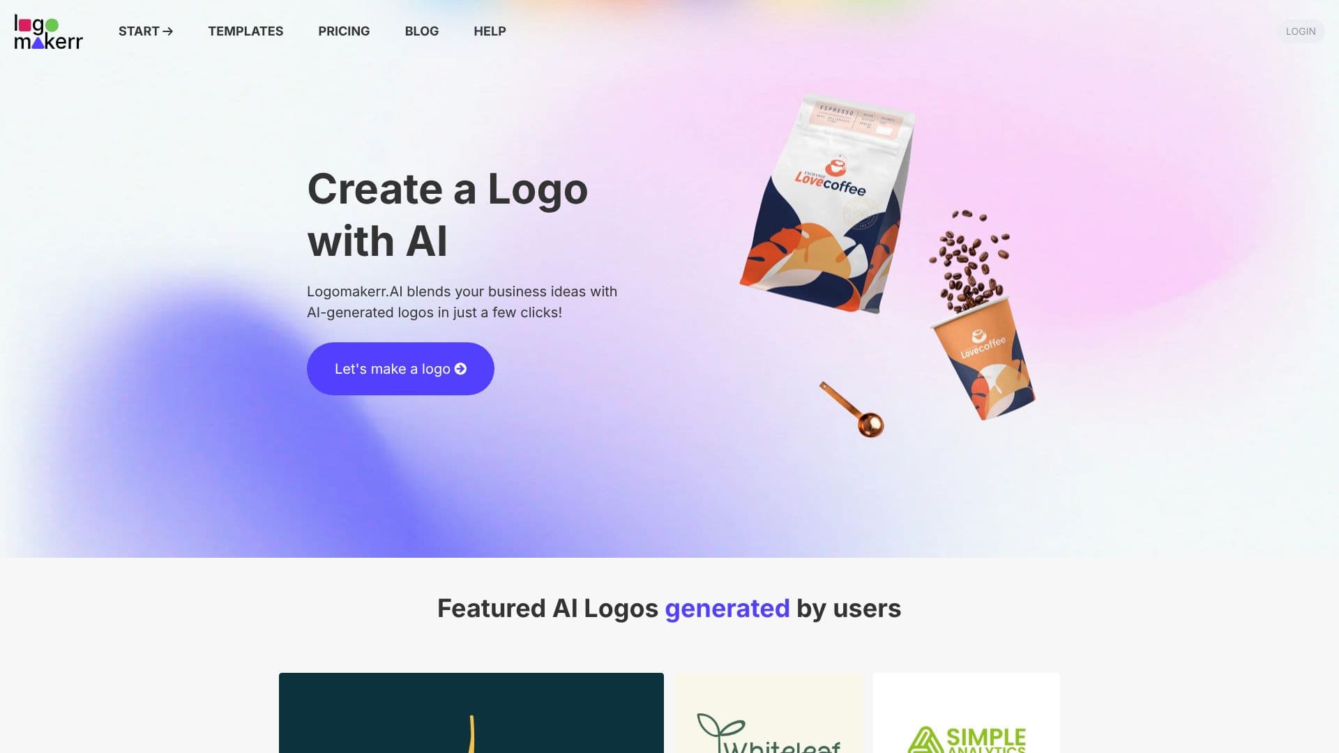 لقطة شاشة لـ Logomakerr.ai