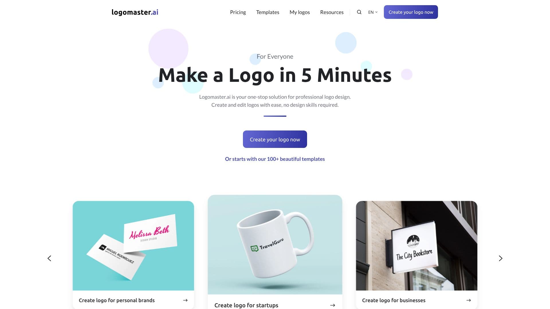 Captura de pantalla de Logomaster.ai Creador de Logos Gratis