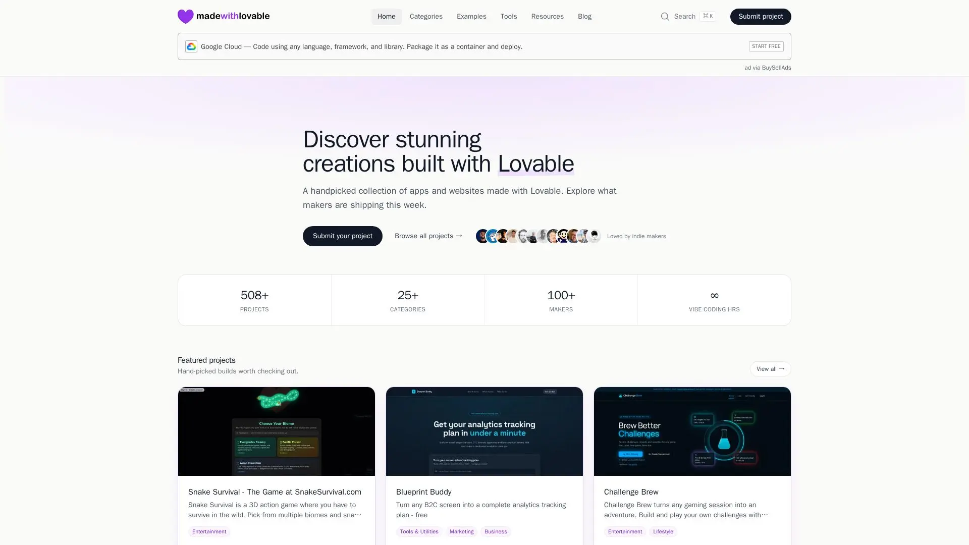 Lovableで作成 のスクリーンショット