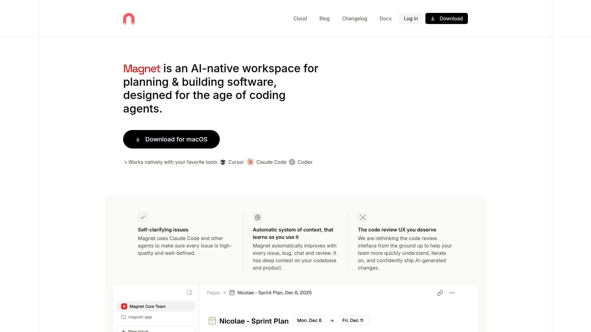 Magnet AI Workspace screenshot