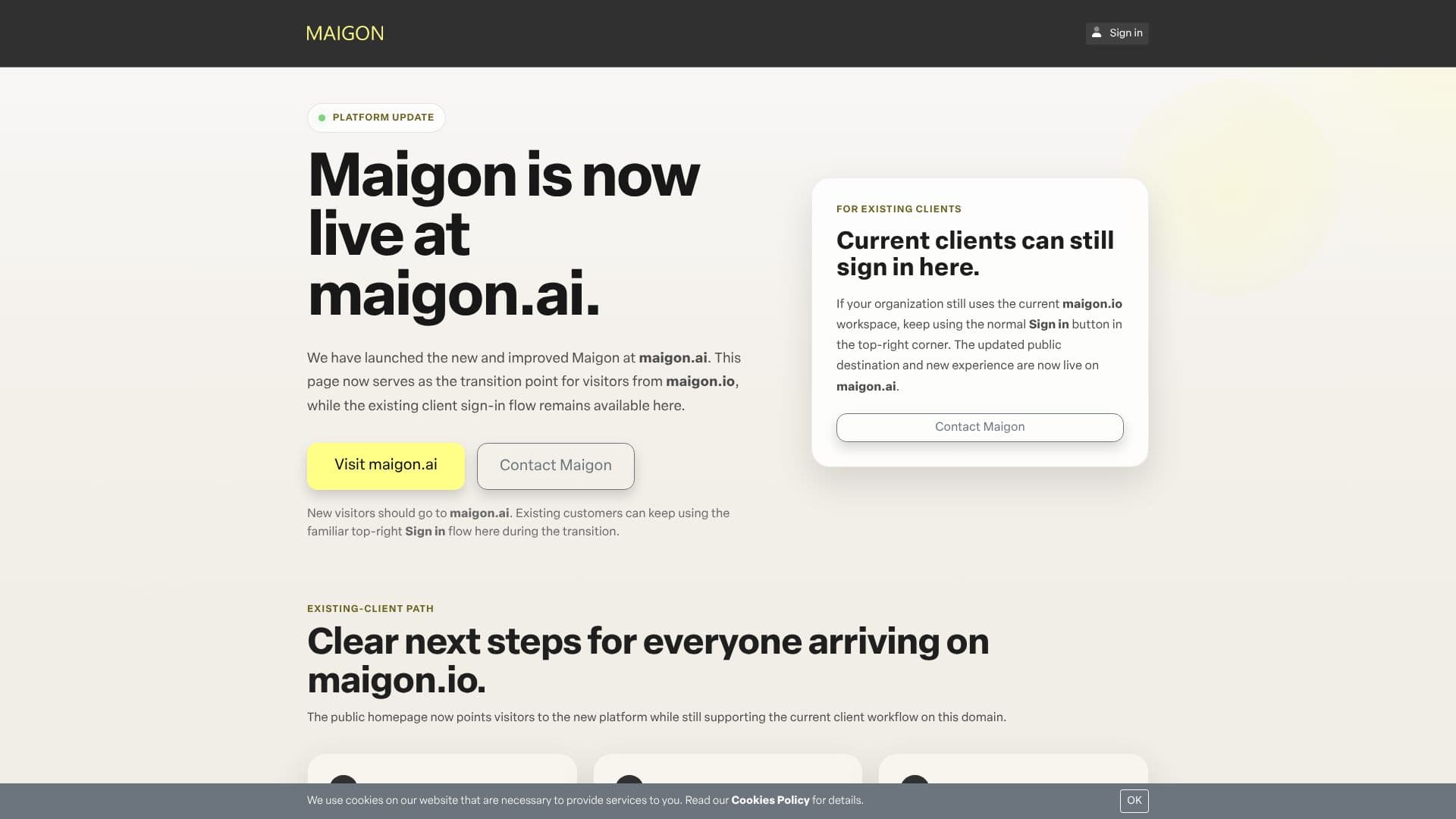 Captura de pantalla de MAIGON