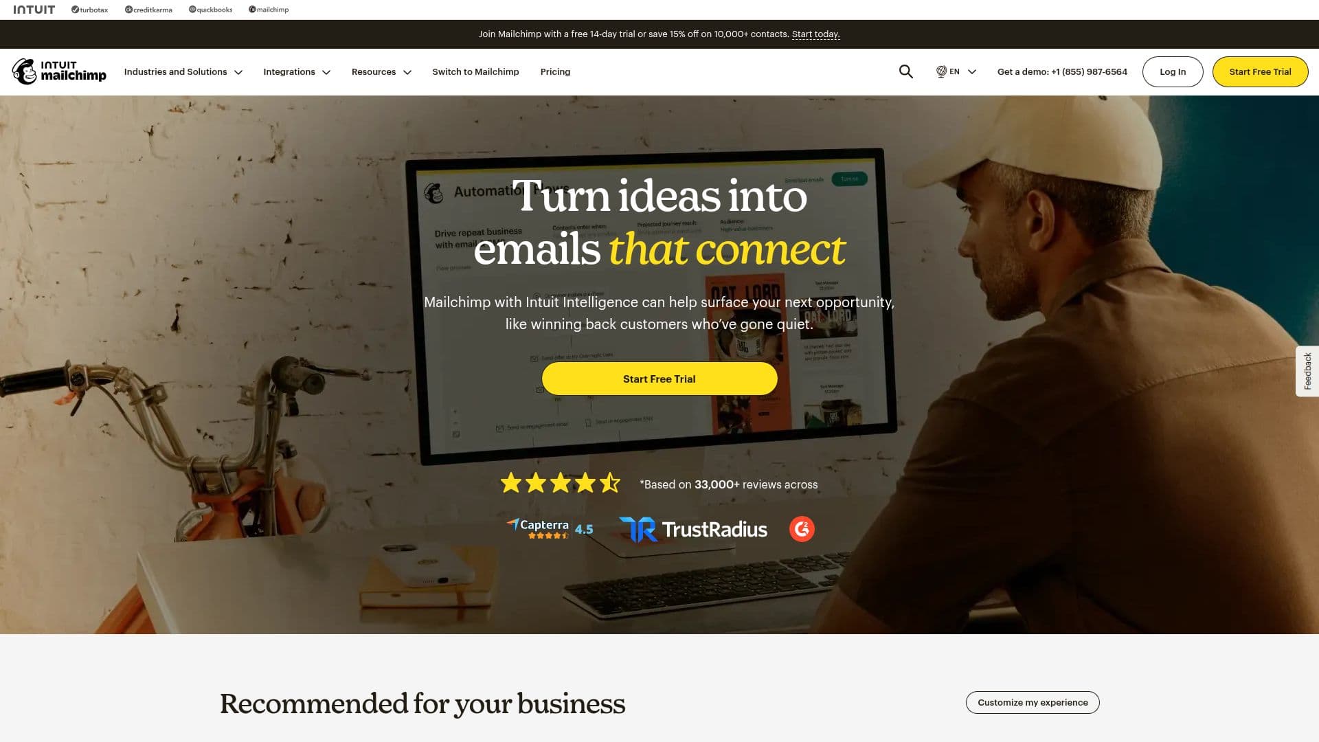 Tangkapan layar Mailchimp