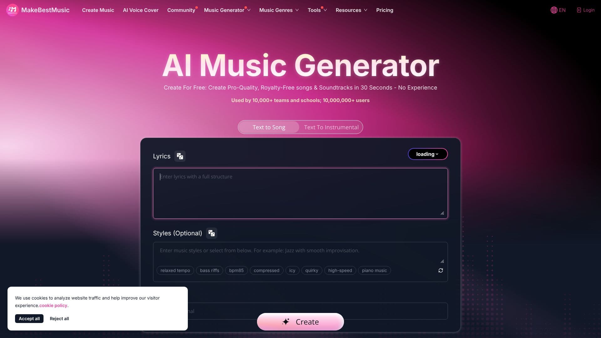 MakeBestMusic screenshot