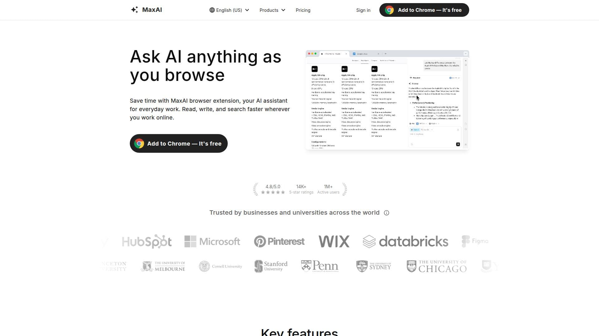 MaxAI Browser Extension screenshot