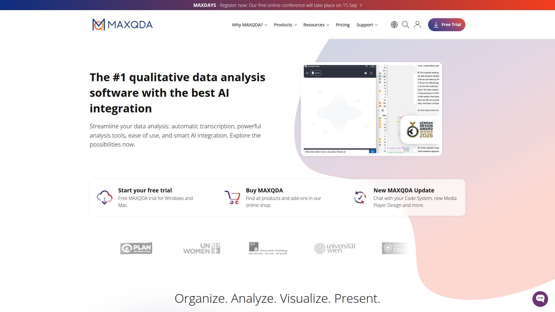 MAXQDA Qualitative Data Analysis Tool screenshot