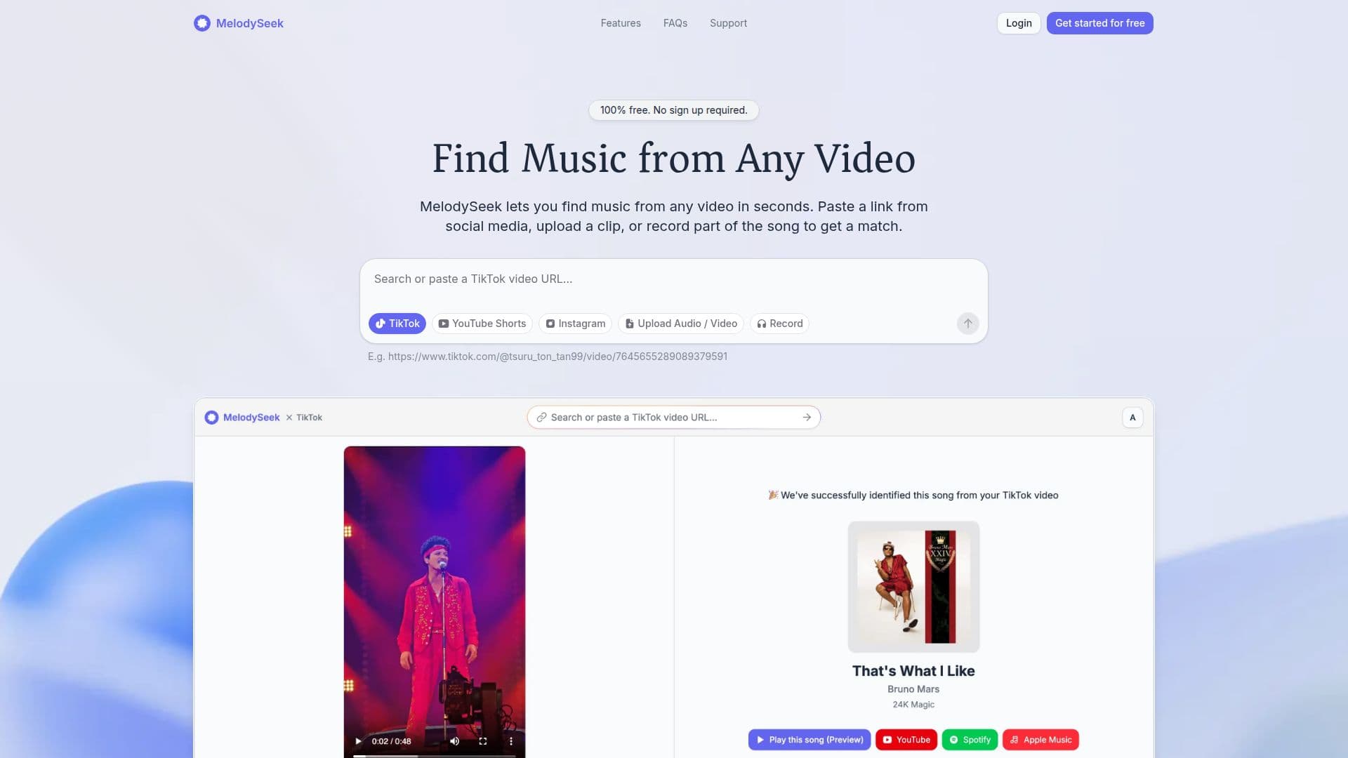 Screenshot von MelodySeek