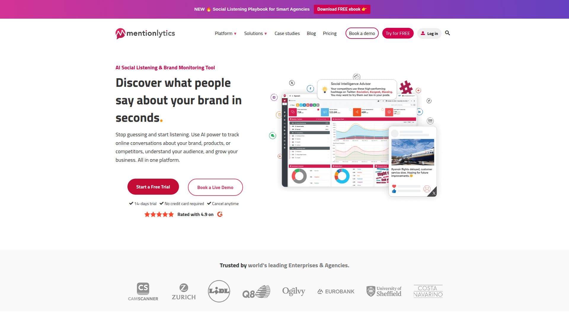 Mentionlytics: Ferramenta de Escuta Social screenshot
