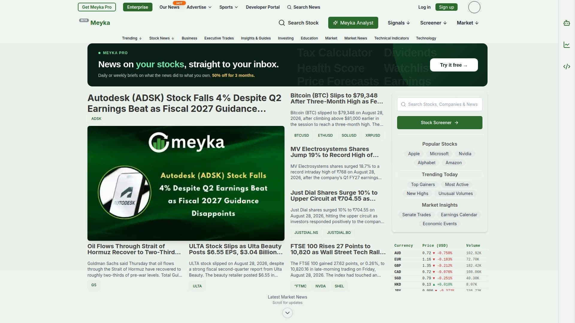 Meyka AI Portfolio Management screenshot