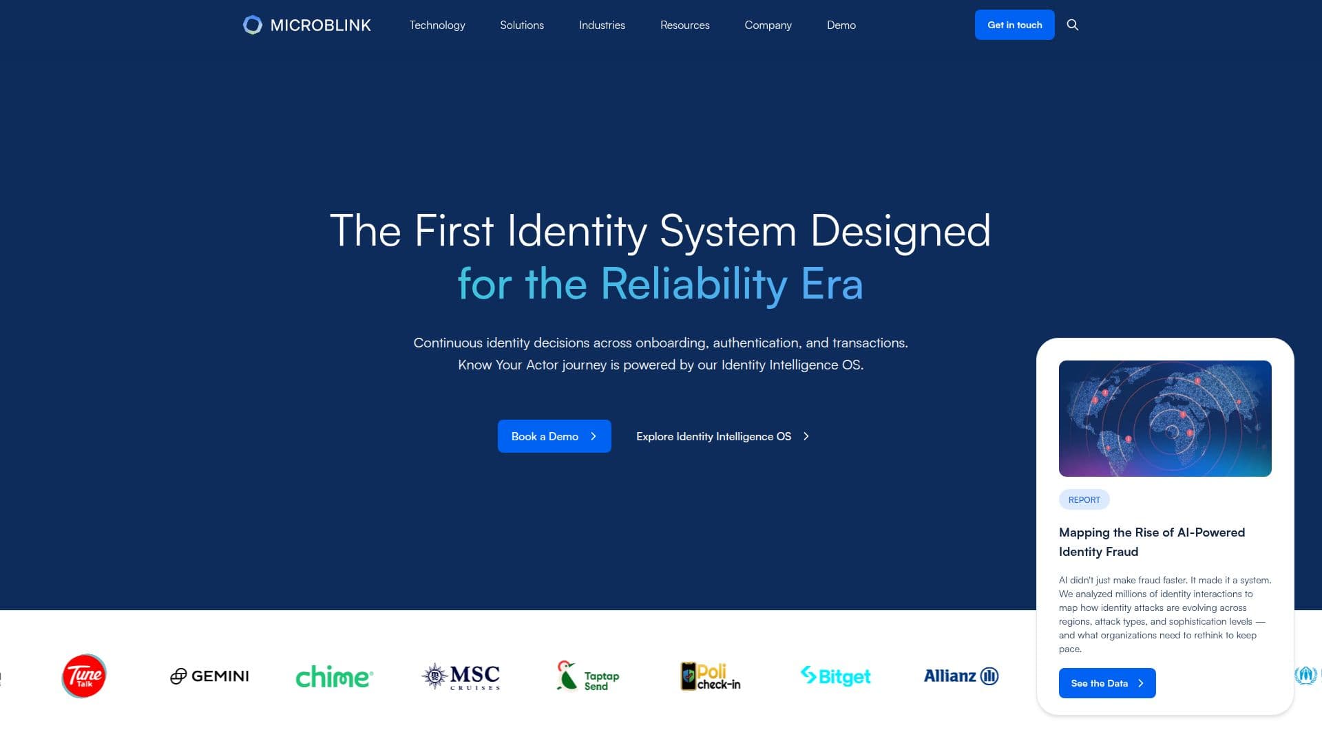 Microblink: 身份智能操作系统 screenshot