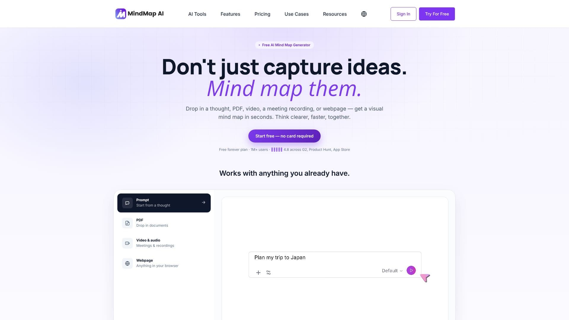 Captura de pantalla de MindMap AI