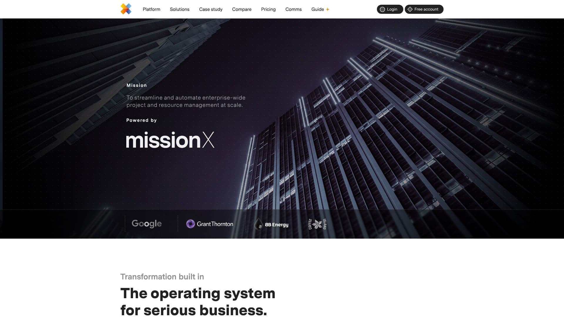 لقطة شاشة لـ missionX: إدارة مشاريع جاهزة للذكاء الاصطناعي