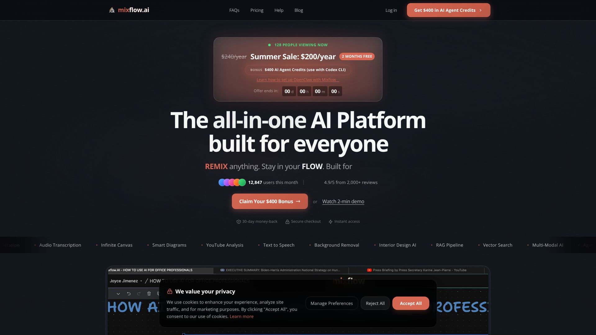 Mixflow.AI screenshot