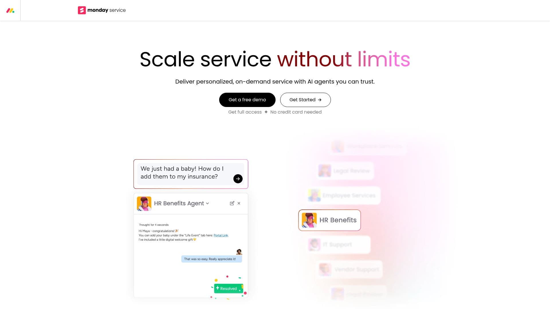 monday service | AI Service Management Platform screenshot