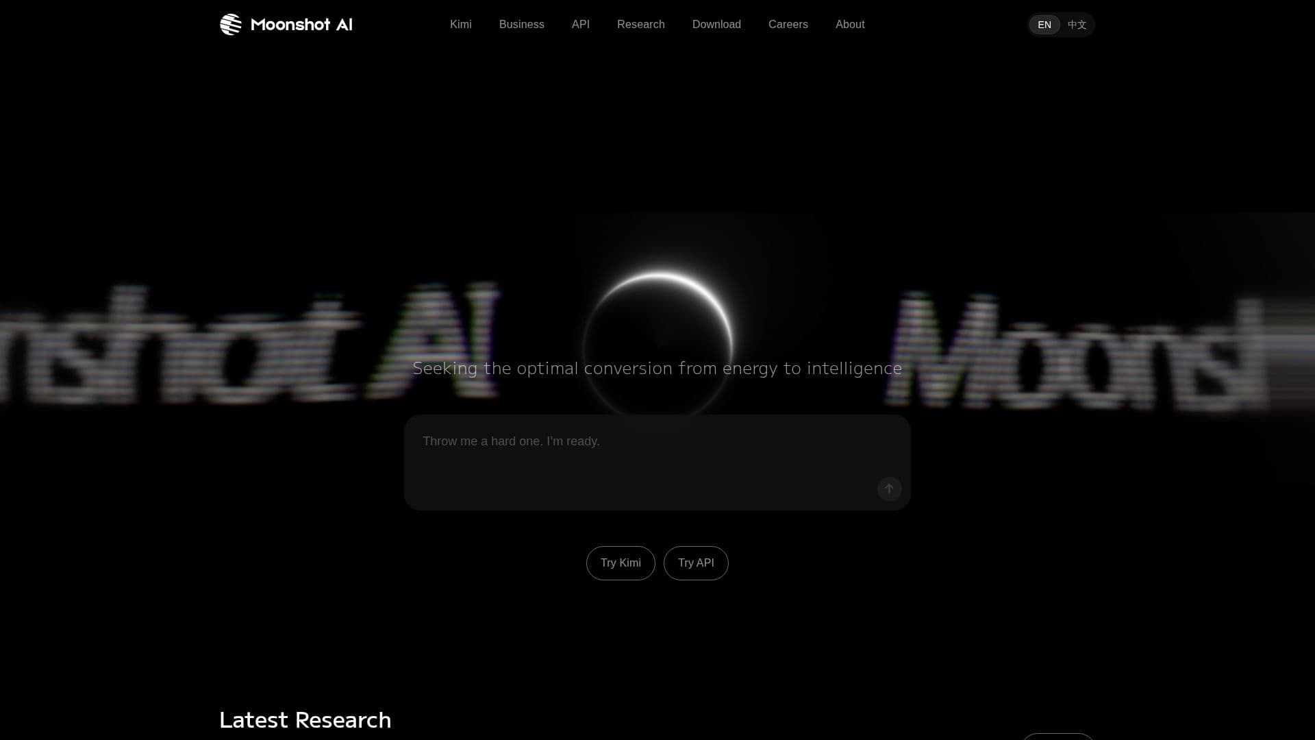 Moonshot AI screenshot