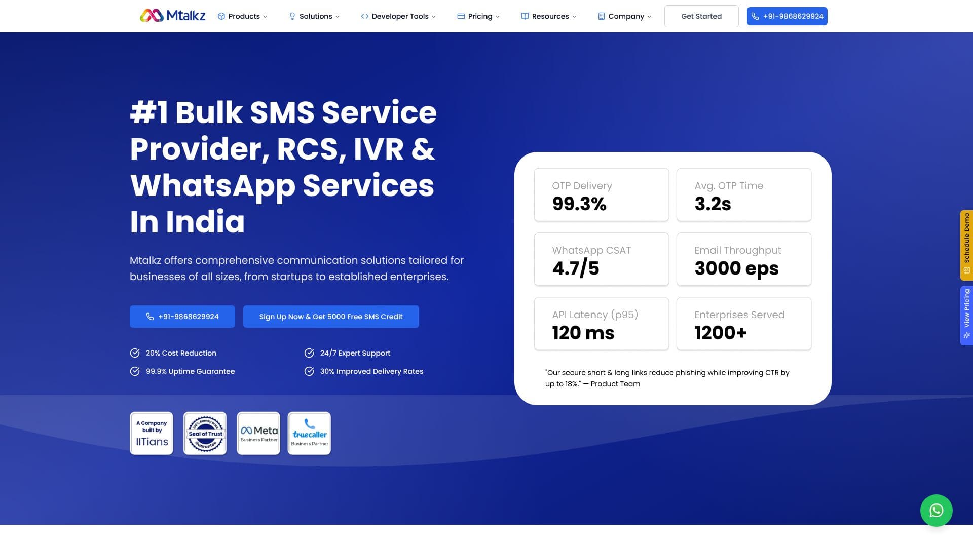 Screenshot von Mtalkz Bulk SMS & WhatsApp