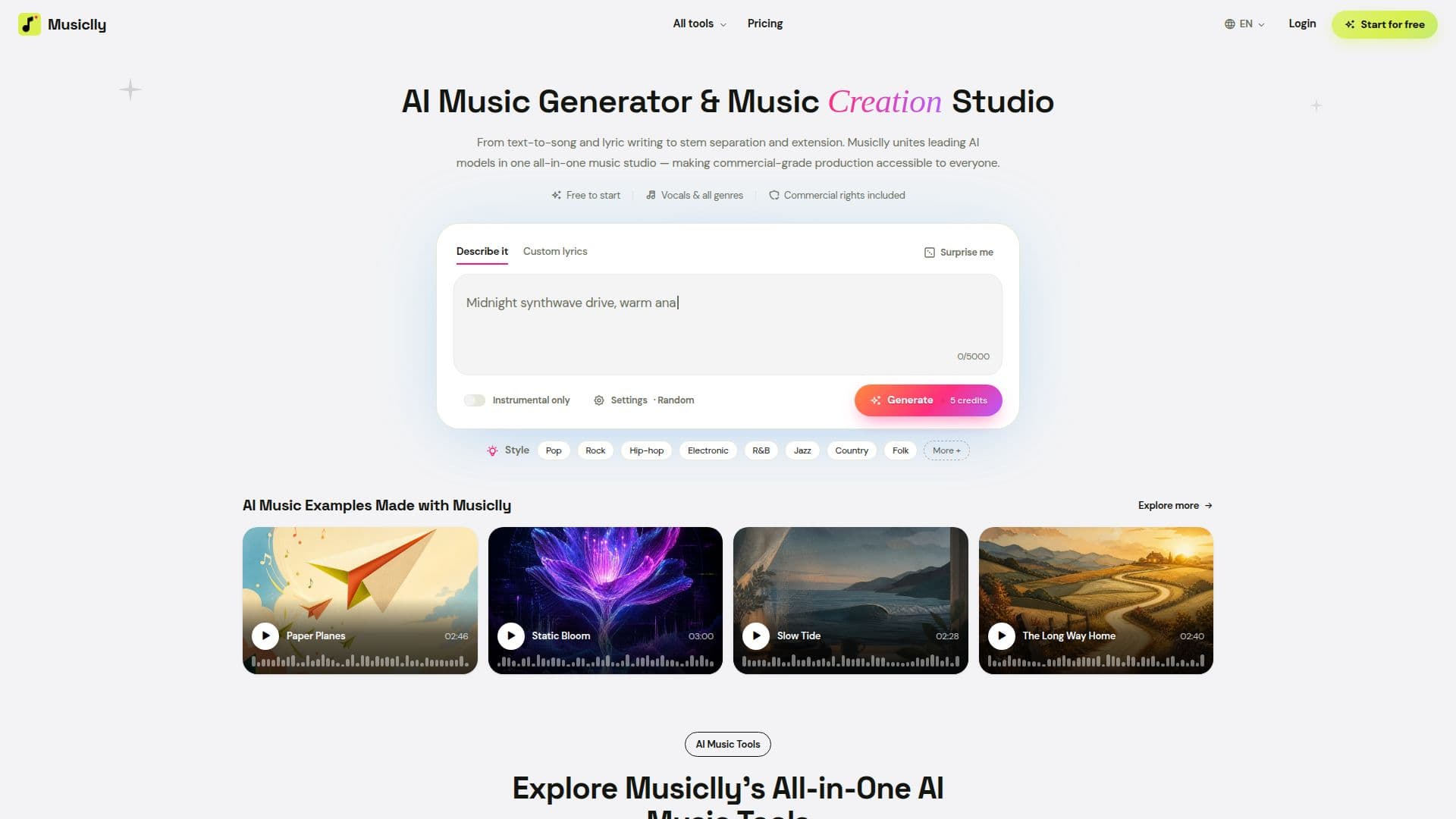 Screenshot von Musiclly