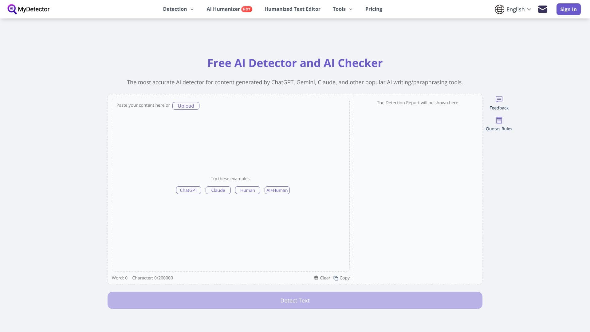 MyDetector.ai screenshot