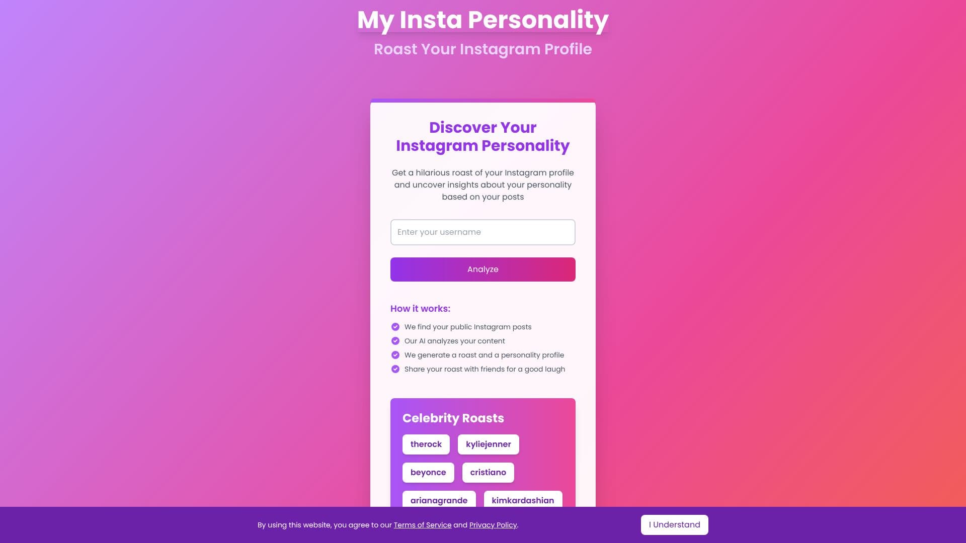 Capture d’écran de Ma Personnalité Insta