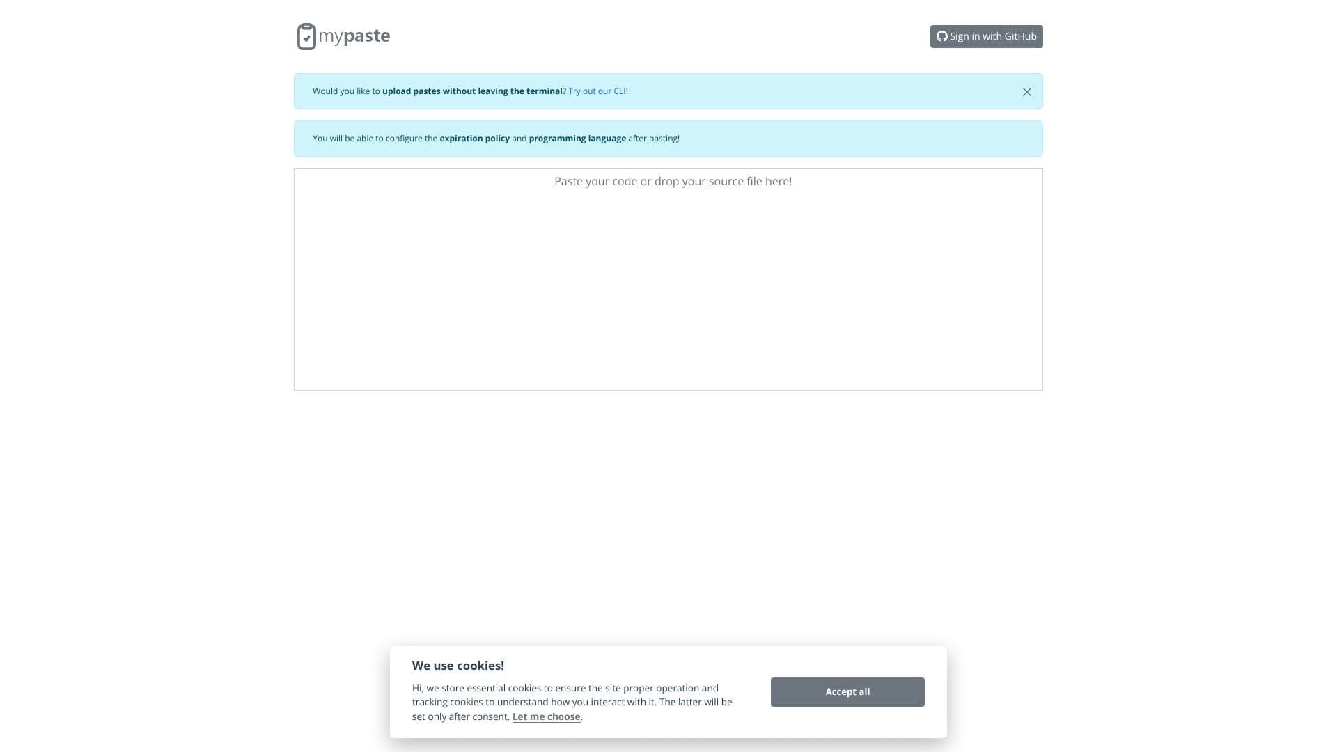 لقطة شاشة لـ MyPaste — لصق الأكواد الذكي