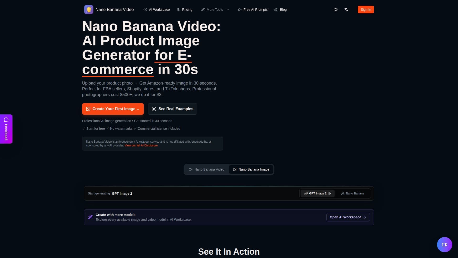 Screenshot von Nano Banana Video