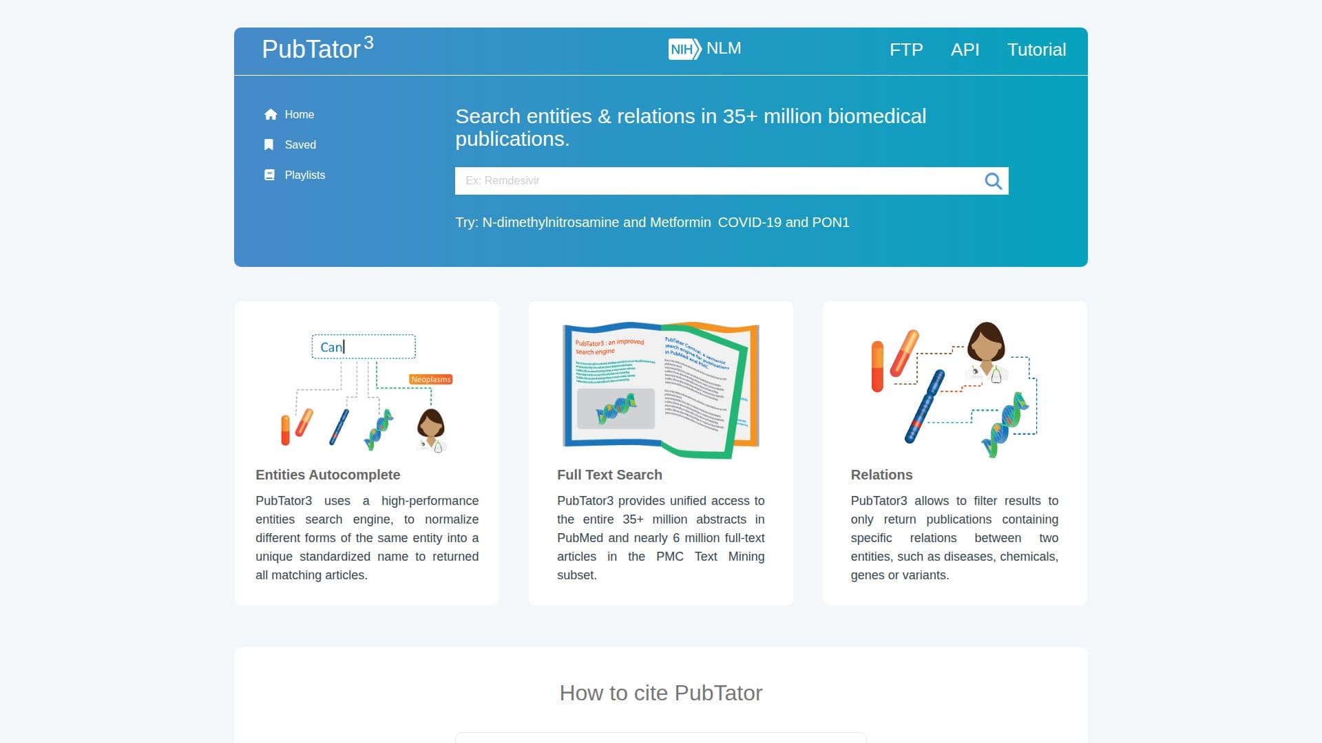PubTator 3.0 screenshot