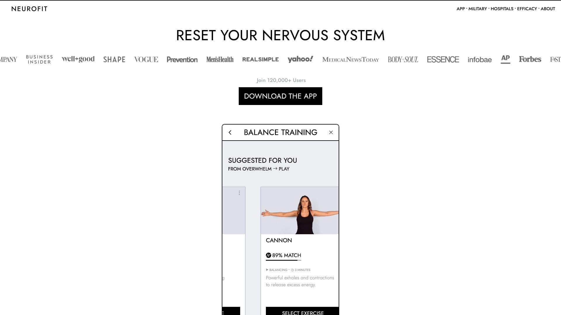 NEUROFIT 앱 스크린샷