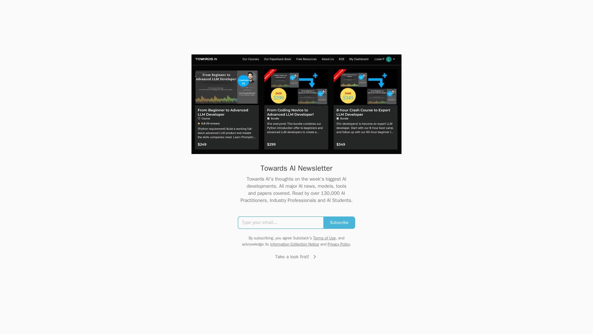 Towards AI Newsletter screenshot