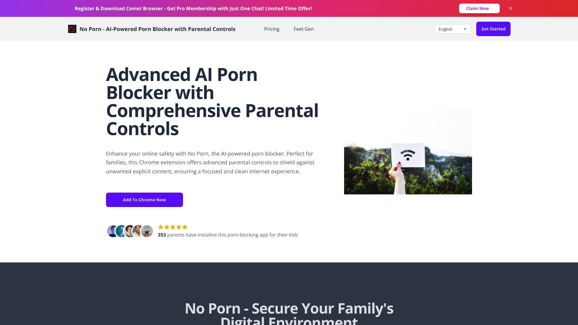 Screenshot von No Porn AI Blocker
