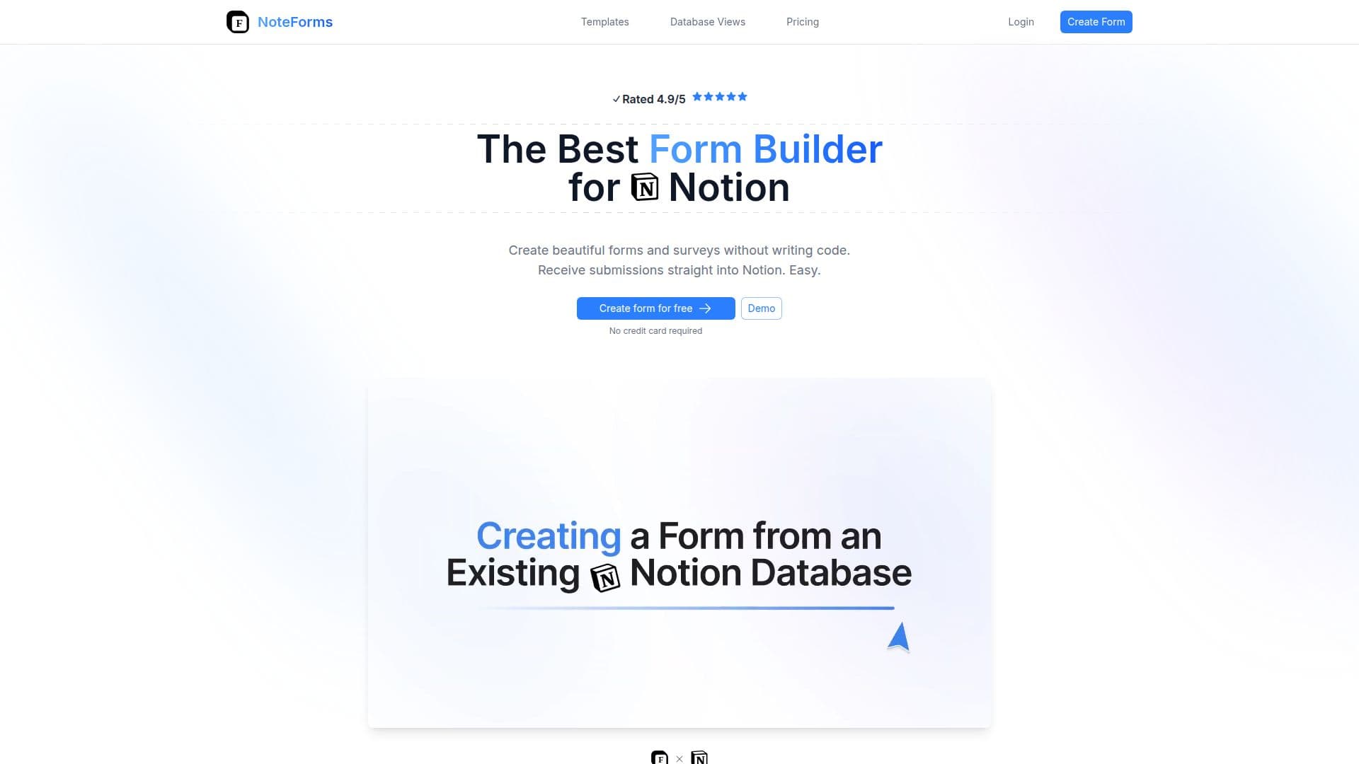 NoteForms screenshot
