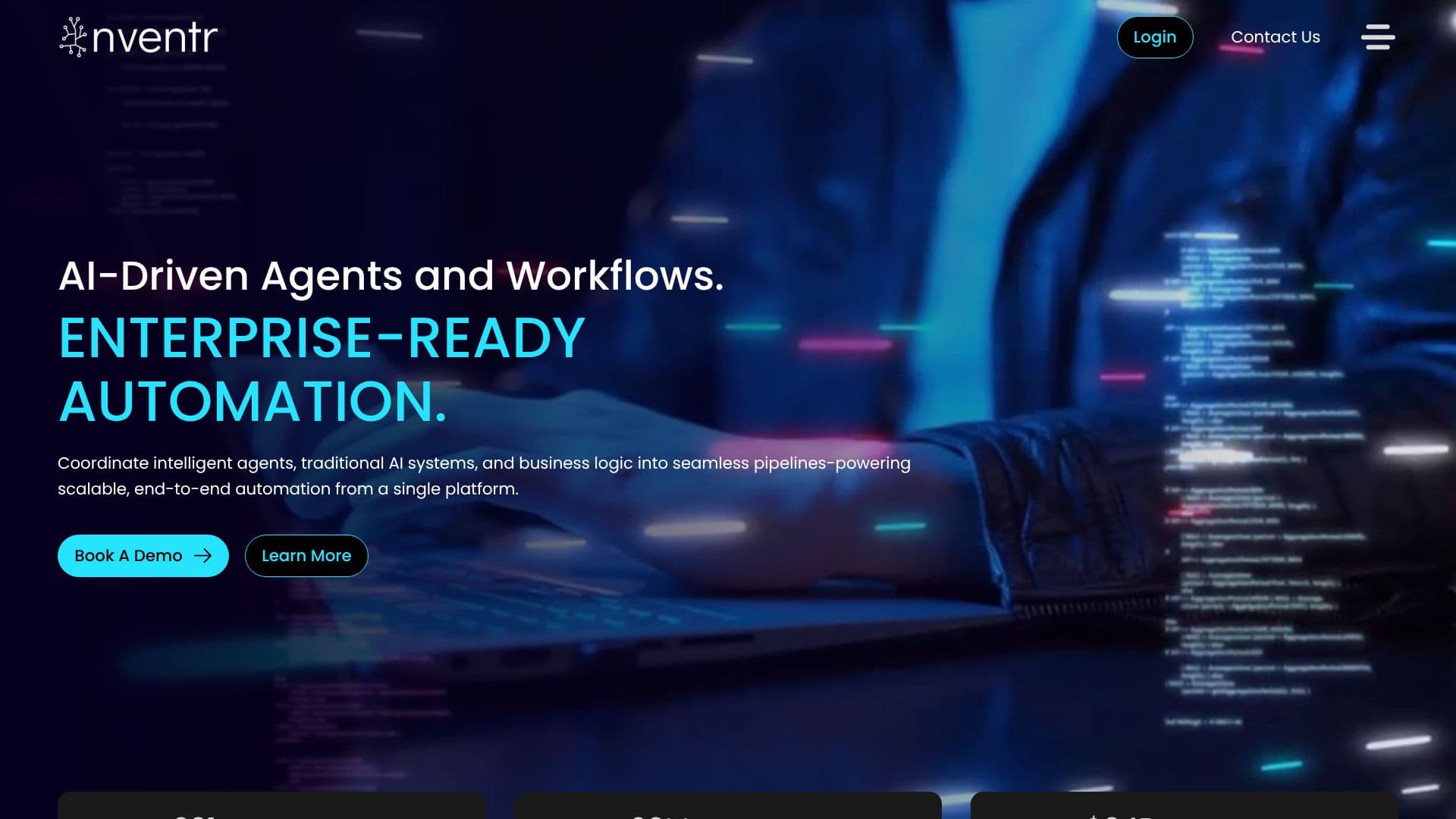 Screenshot von nventr AI Platform
