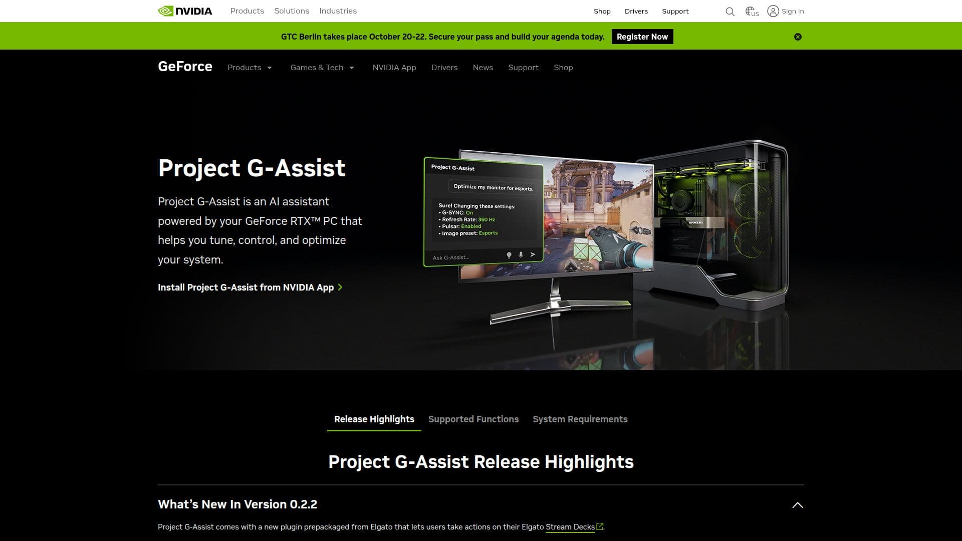 Capture d’écran de Project G-Assist